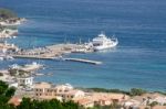 View Down To Palau In Sardinia Stock Photo