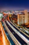 Singil District, Seoul, South Korea Skyline At Night Stock Photo