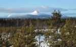 A Mountain-peak In The Horizon Stock Photo