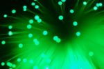 Fiber Optic Light Green Stock Photo