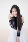 Portrait Of Thai Student Teen Beautiful Girl Relax And Smile Stock Photo