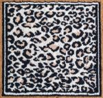 Black And White Leopard Tiger Rug Stock Photo