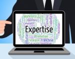 Expertise Word Represents Proficiency Words And Education Stock Photo