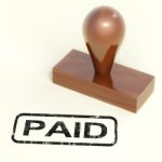 Rubber Stamp With Paid Word Stock Photo