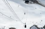 View From Sass Pordoi In The Upper Part Of Val Di Fassa Stock Photo