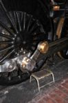 Old Steam Train Wheel At Sheffield Park Station Stock Photo