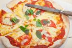 Italian Pizza Margherita Stock Photo