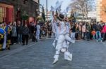 Kent And Sussex Morris Dancers Performing In London Stock Photo