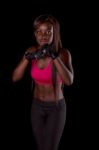 Young Fit African Woman Stock Photo