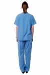 Rear View Of Doctor Standing Stock Photo