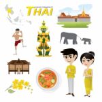 Cartoon Infographic Of Thailand Asean Community Stock Photo