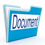 Document On File Means Organizing And Paperwork Stock Photo