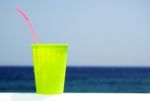 Drink Cup With Straw Stock Photo