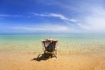 Woman Sitting On The Chair Stock Photo