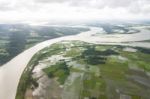 The Helicopter Shot From Dhaka, Bangladesh Stock Photo