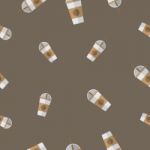 Seamless Pattern With Coffee Paper Cup  Illustration Stock Photo