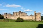 View Of The Castle In Alnwick Stock Photo