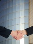 Handshaking Business People Stock Photo