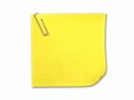 Yellow Note With Clip Stock Photo