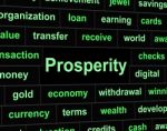 Rich Prosperity Represents Riches Treasure And Wealth Stock Photo