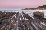 The Beach Of Gueirua Stock Photo