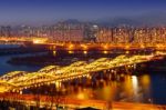 Cityscape Of Hangang Bridge In Korea Stock Photo