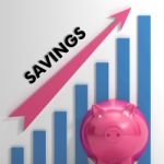 Raising Savings Chart Shows Personal Progress Stock Photo