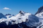 View Of The Dolomites From The Pordoi Pass Stock Photo