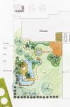 Design Water Garden Plan Stock Photo