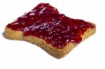 Toasted Bread With Jam Stock Photo