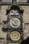 Astronomical Clock At The Old Town City Hall In Prague Stock Photo