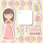 Birthday Design Elements For Scrapbook Stock Photo