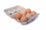 Six Eggs Stock Photo