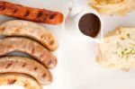 Selection Of All Main Type Of German Wurstel Saussages Stock Photo