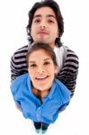 Close View Of Young Couple Standing Stock Photo