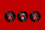 Aids Awareness Red Ribbon. World Aids Day Stock Photo