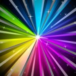 Colorful Rays Background Means Shining Colors And Sparkles
 Stock Photo