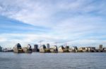 View Of The Thames Barrier Stock Photo