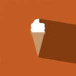 Ice Cream Flat Icon   Illustration  Stock Photo