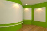 Green Room with gallery Stock Photo