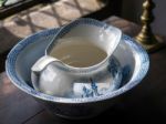 Old Water Jug And Basin At Michelham Priory Stock Photo