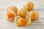 Physalis Fruit Cape Gooseberry Ground Cherry Organic Food Vegetabl Stock Photo