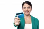 Here Is Your New Credit Card ! Stock Photo