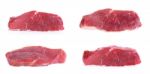 Collection Of Meat Isolated On The White Background Stock Photo