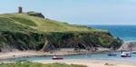 Beach And Harbour In Bude In Cornwall Stock Photo