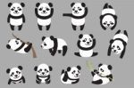 Panda Characters Stock Photo