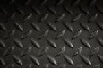 Black Aluminium With Rhombus Shapes Texture For Background Stock Photo