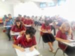 Blur School Or University Students Writing Answer Stock Photo