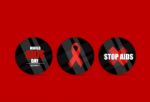 Aids Awareness Red Ribbon. World Aids Day Stock Photo