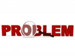 Problem Word Means Difficult Dispute Or Troubles Stock Photo